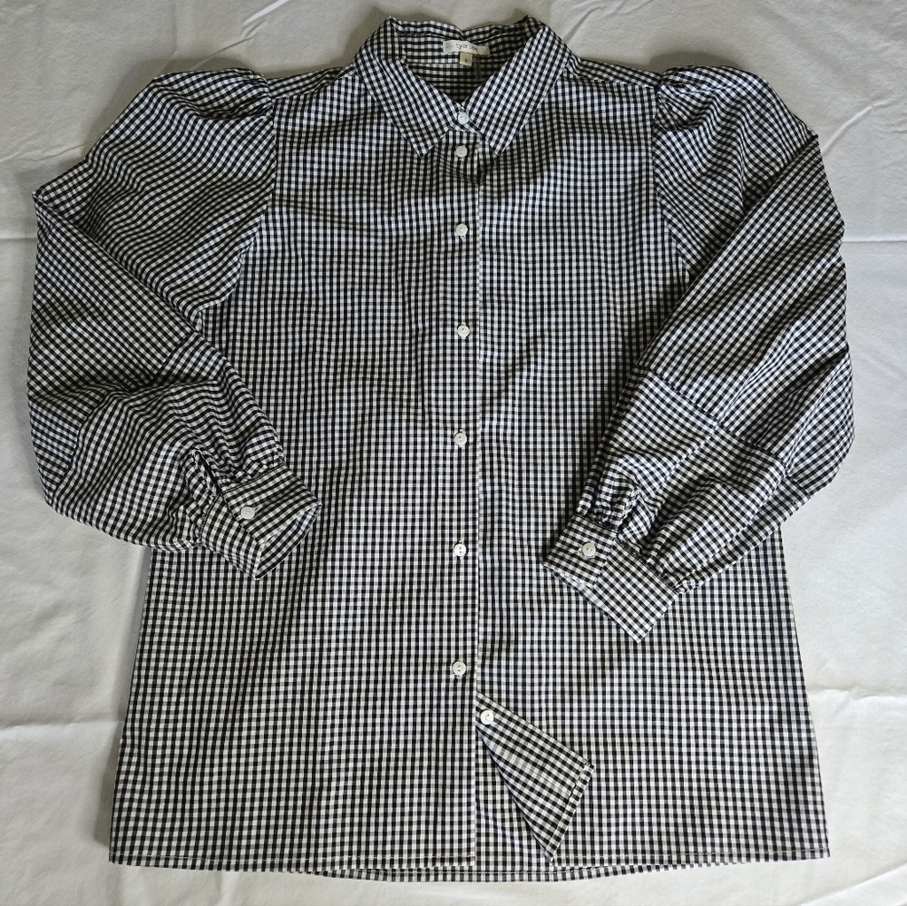 Tyler Boe Black and White Gingham Shirt